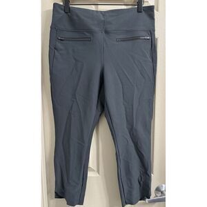 Athleta Women's‎ Large Petite Pants Stellar Crop Trouser Gray Stretch Athleisure